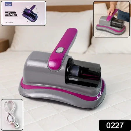 0227 Powerful Suction Portable Handheld Vacuum Cleaner - Low Noise Vacuum Cleaner For Bed - Cordless Vacuum Cleaner For Car Seat Crevices Pillows Mattresses Sofas Wireless Anti Dust And Mite Cleaner - Zidbik
