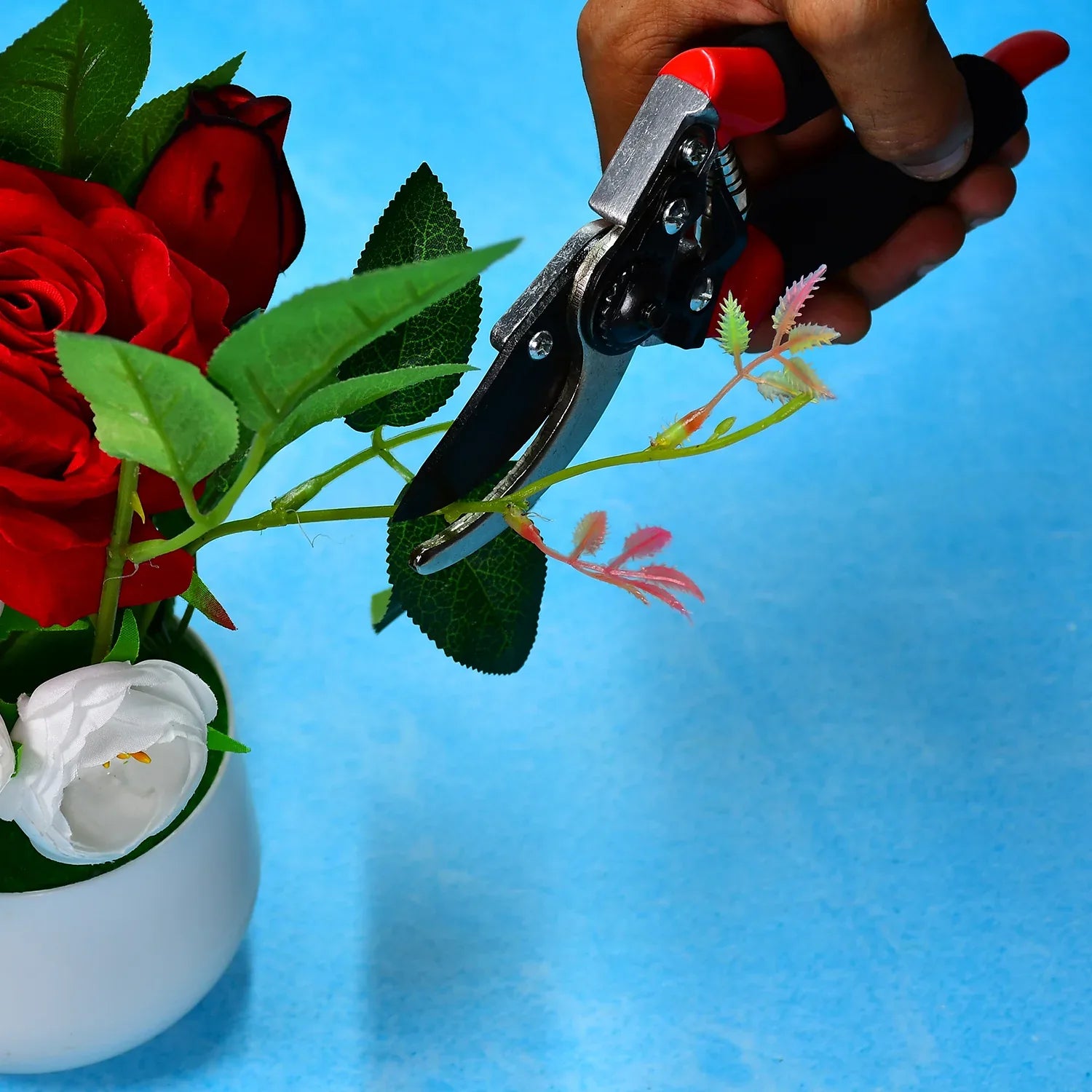 9082 21cm Red Garden Shears Sharp Cutter Pruners Scissor Pruner. - Zidbik