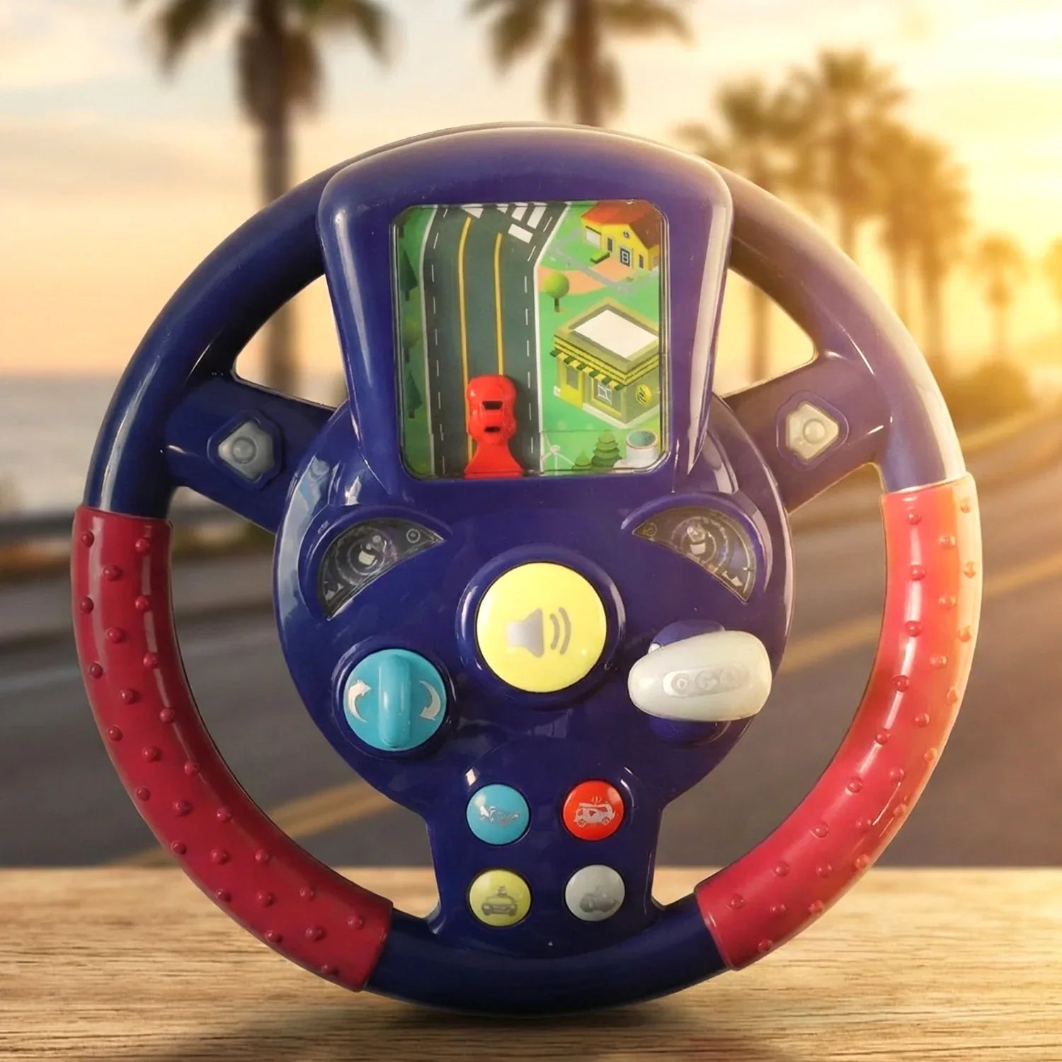 Musical Steering Wheel Driving Toy (1 Pc) - Zidbik