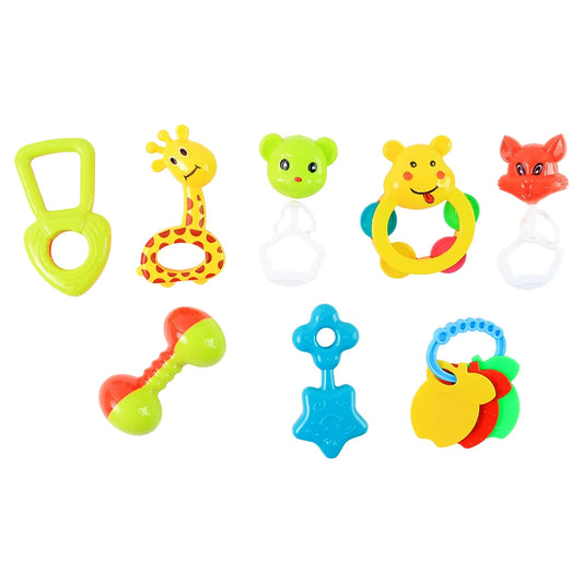 Baby Rattle Toy Collection For Infants 8 Pcs Set - Zidbik