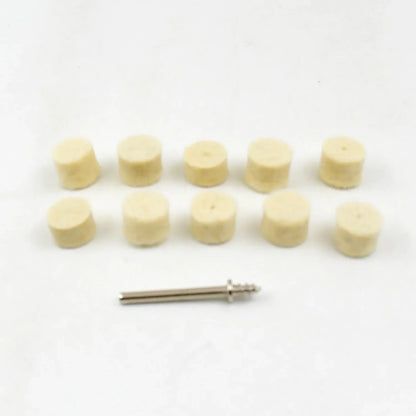 Rotary Tool Accessory Wool Felt Polishing Pad Felt (11 Pcs Set) - Zidbik