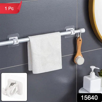 Multipurpose No-drill Wall Mounted Adhesive Towel Rod Holder (1 Pc) - Zidbik