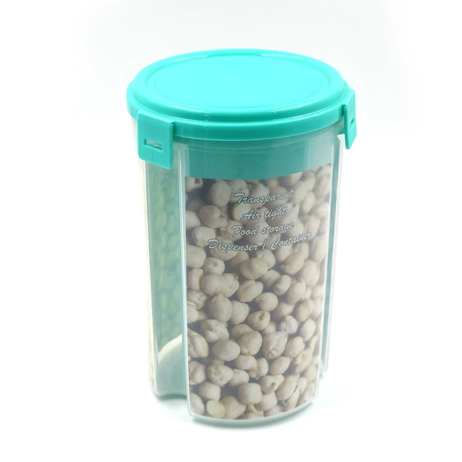 0618b 3 In 1 Transparent Air Tight Storage Dispenser Container (With Color Box) - Zidbik