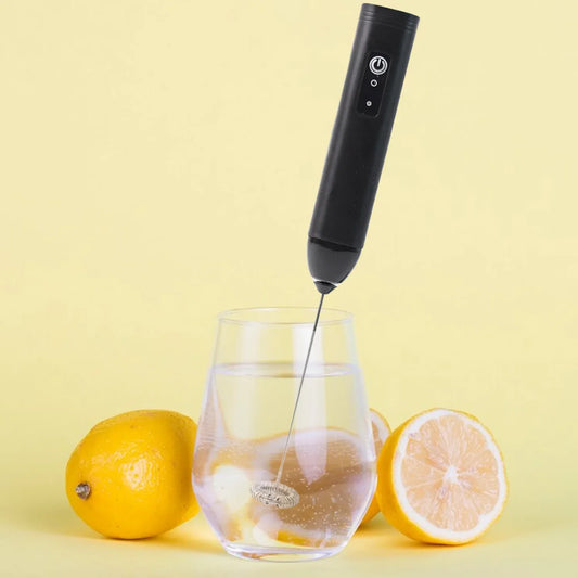 Small Electric Handheld Milk Frother With Stainless Steel Whisk (1 Pc) - Zidbik