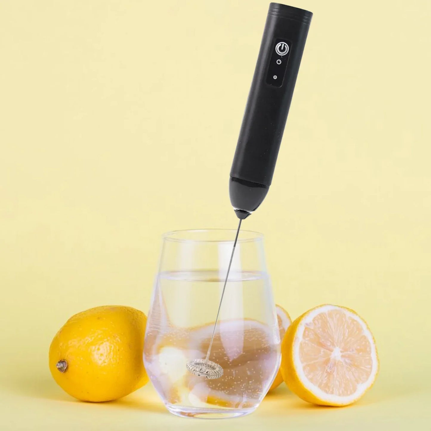 Small Electric Handheld Milk Frother With Stainless Steel Whisk (1 Pc) - Zidbik