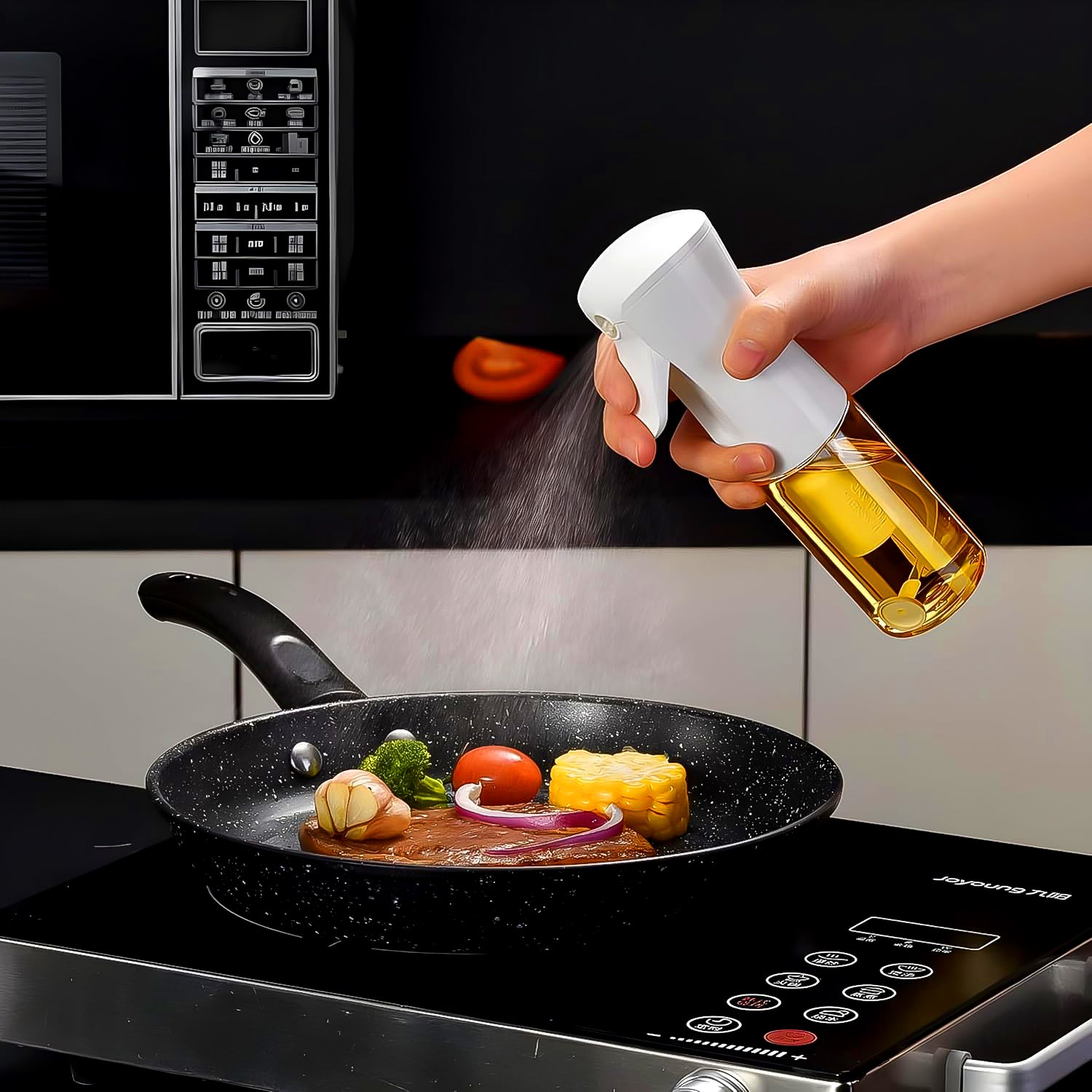 Plastic Oil Spray Bottle - Versatile Kitchen Gadgets (250 Ml Approx  With White Box) - Zidbik