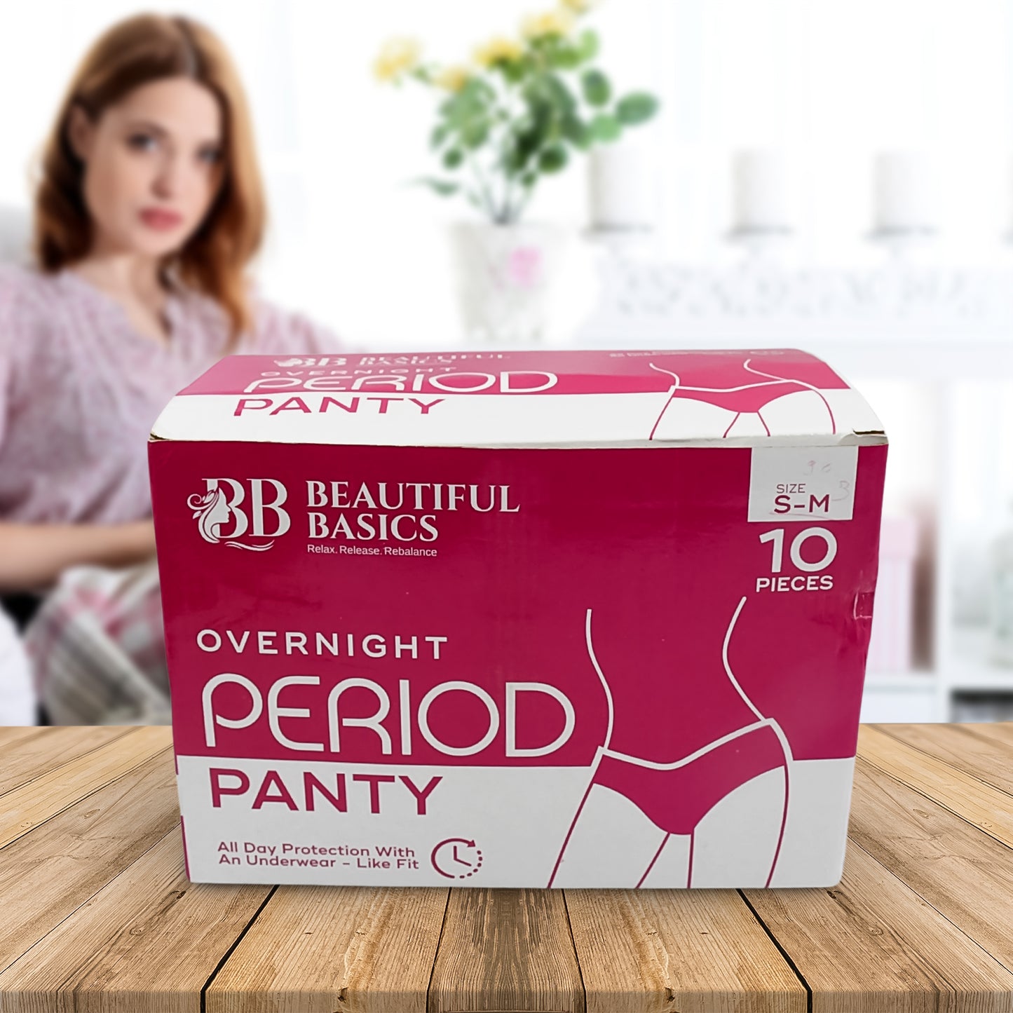 Womens Emergency Kit Travel Kit- Includes Seamless Underwear Pantyliner Feminine Hygiene Sachet First Period Kit (10 Pcs) - Zidbik