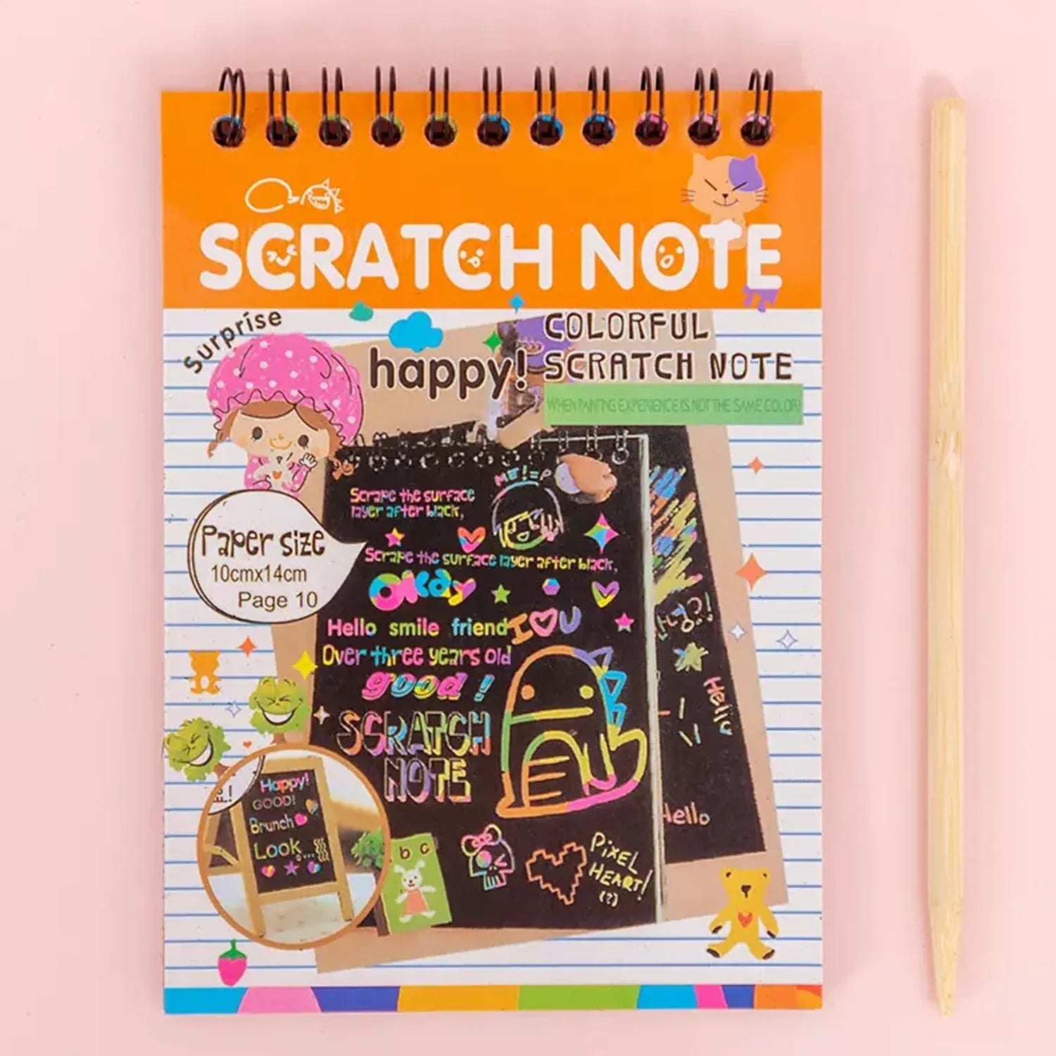 4609 Crafts Rainbow Art Scratch Paper Book Sheets 10 Page ( Pack Of 1 ) - Zidbik