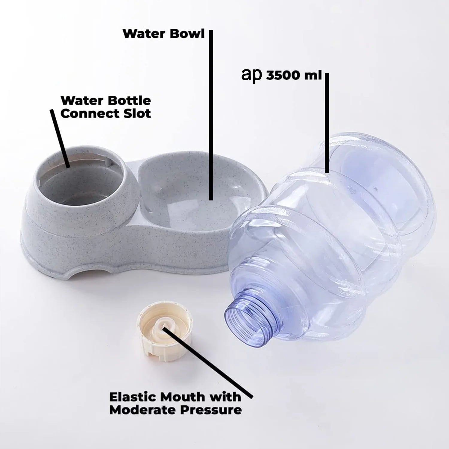 Automatic Pet Water Dispenser Self-dispensing Gravity Pet Feeder Water Cat Dog Feeding Bowl Drinking Water - Zidbik