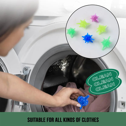 Washing Machine Laundry Reusable Soft Spiky Balls (6 Pc) - Zidbik