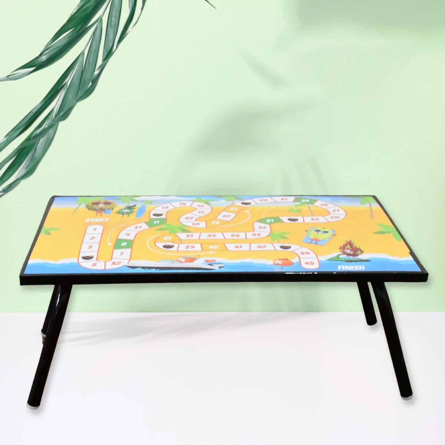 Foldable Multipurpose Mix Design Games Table Board Bed Study Table (48 28 Cm 1 Pc) - Zidbik