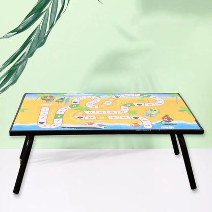 Foldable Multipurpose Mix Design Games Table Board Bed Study Table (48 28 Cm 1 Pc) - Zidbik