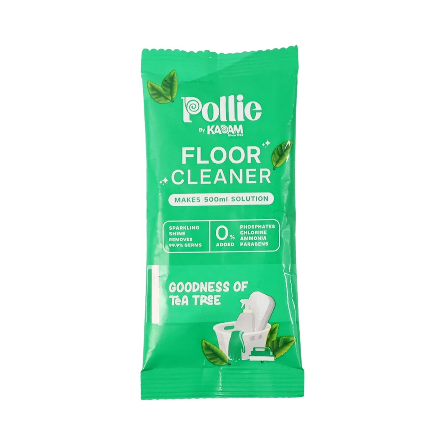 Pollic Kadam Concentrated Floor Cleaner Sachet Tea Tree Fragrance (50 Gm) - Zidbik