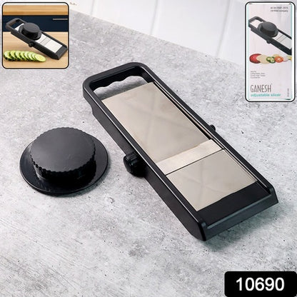 Premium Adjustable Vegetable  Fruit Slicer With Sharp Stainless Steel Blade - Zidbik