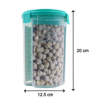 0618b 3 In 1 Transparent Air Tight Storage Dispenser Container (With Color Box) - Zidbik