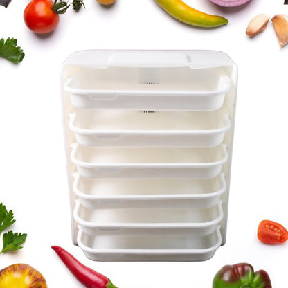 Plastic 6 Layer Wall-mounted Food Organizer Rack (1 Set) - Zidbik