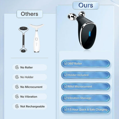 Microcurrent- Facial- Device Micro Current Face Massager Roller (1 Pc) - Zidbik