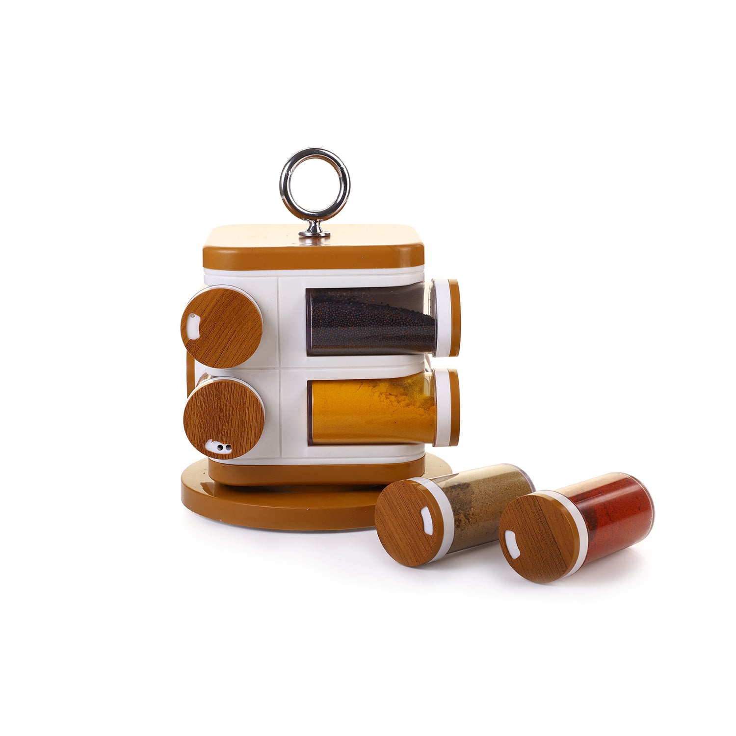 8117 Ganesh Storewell Plastic Spice Rack - Set Of 8 - Zidbik