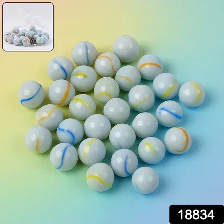 Classic Glass Marbles Pack Of Approx 30 Pc - Zidbik