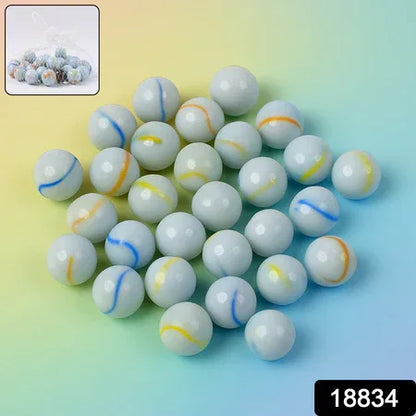 Classic Glass Marbles Pack Of Approx 30 Pc - Zidbik