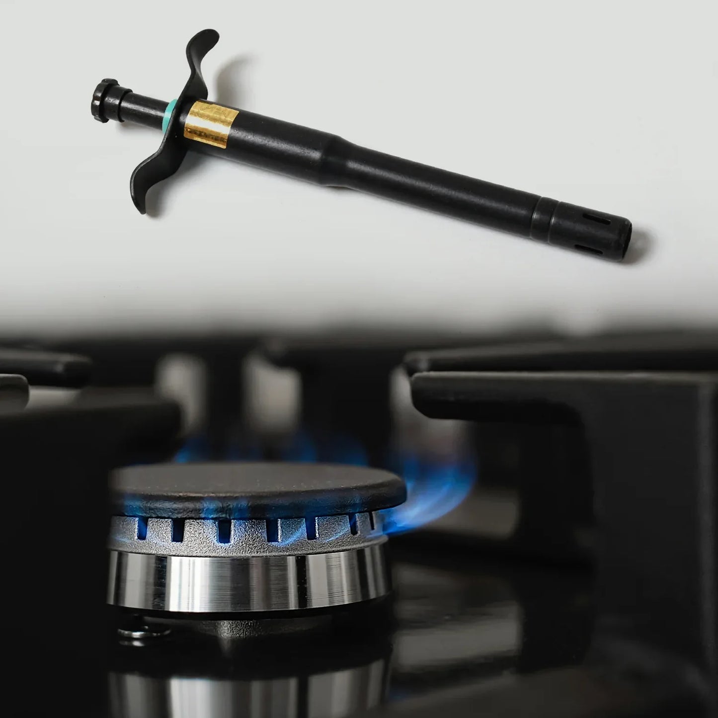 8215 Stainless Steel Black Gas Lighter For Kitchen Gas Stove Long Lasting Unbreakable Lighters For Gas Stoves Restaurants Kitchen (1 Pc) - Zidbik