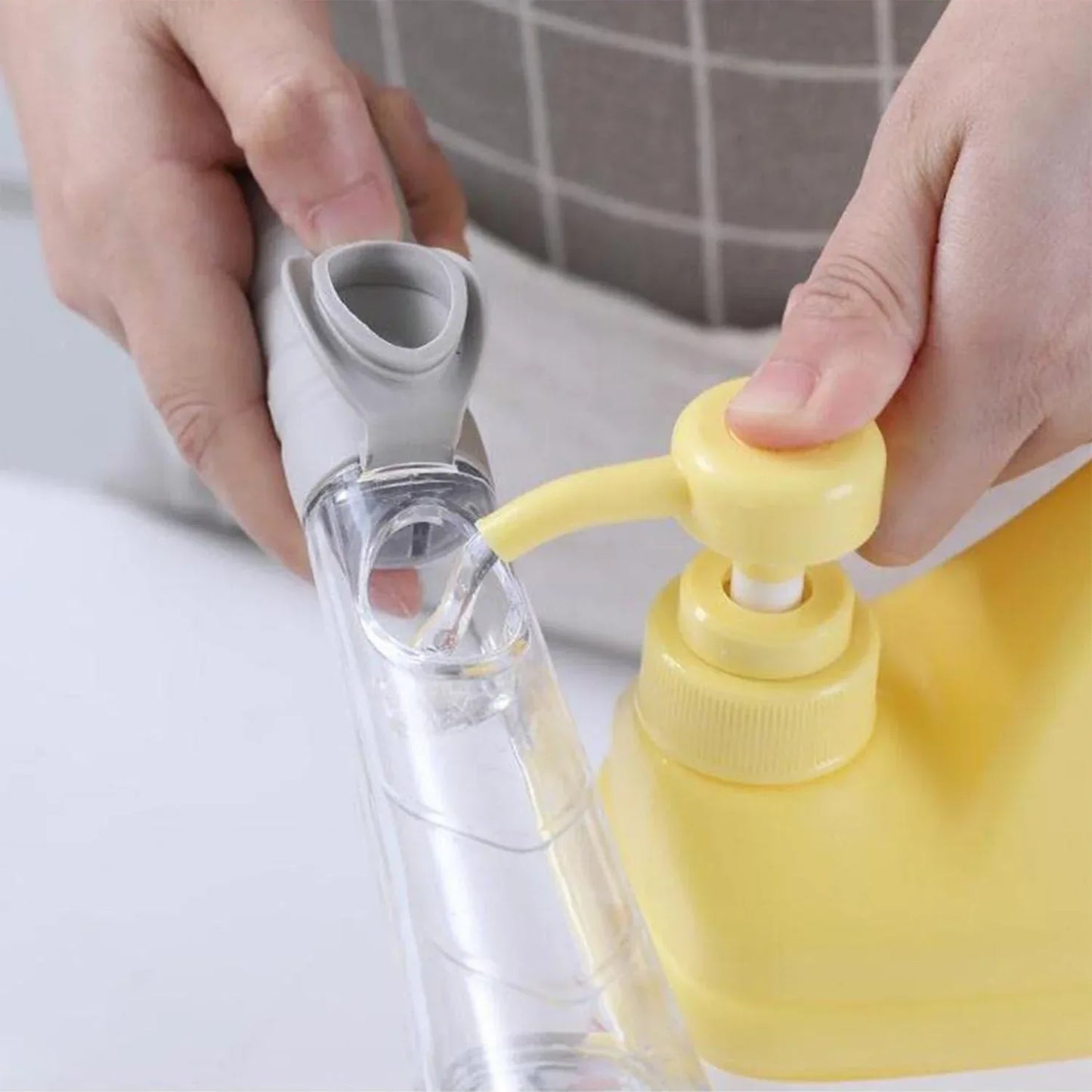 2 In 1 Soap-dispensing Dish Brush - (Set) - Zidbik