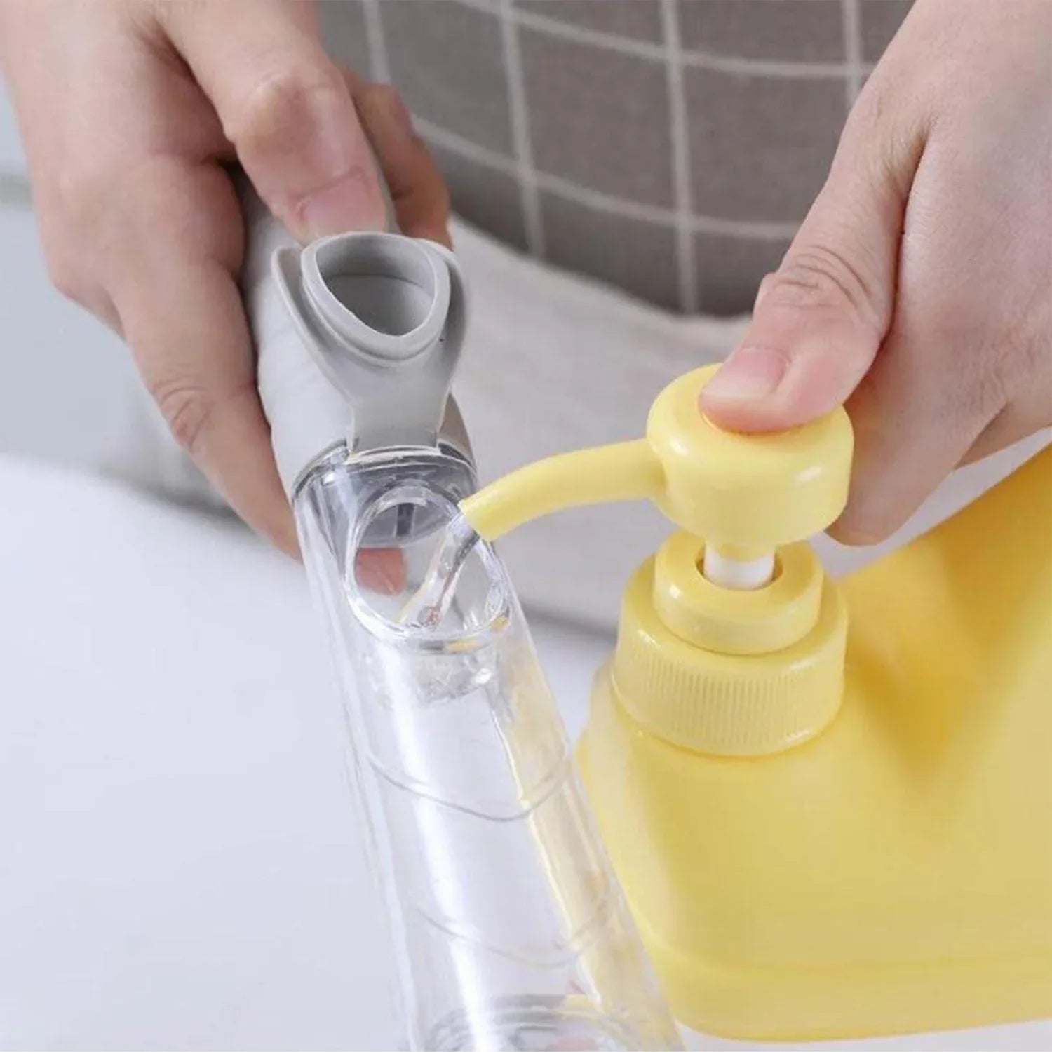 2 In 1 Soap-dispensing Dish Brush - (Set) - Zidbik
