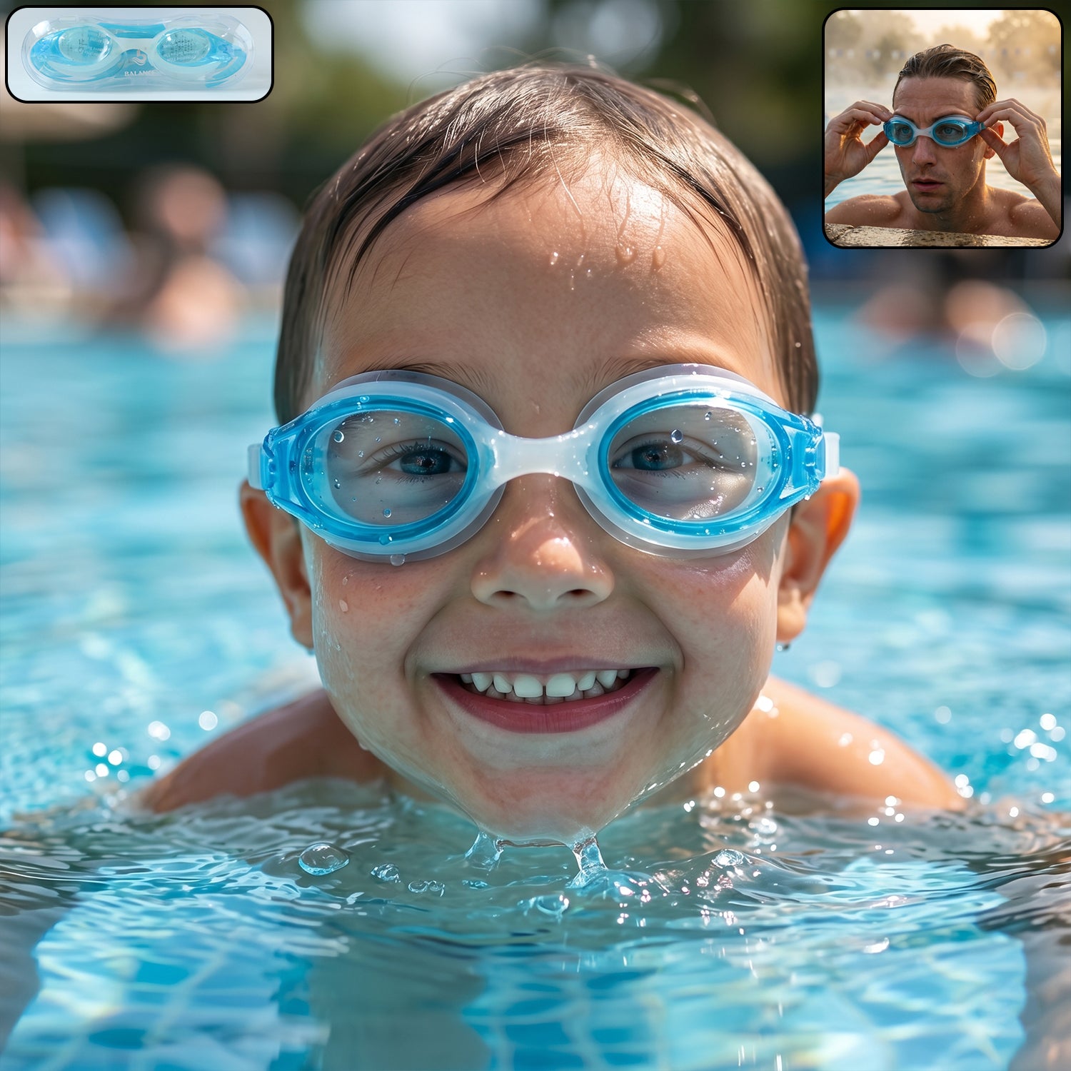 Children Swimming Goggles Clear Vision Waterproof (1 Pc)