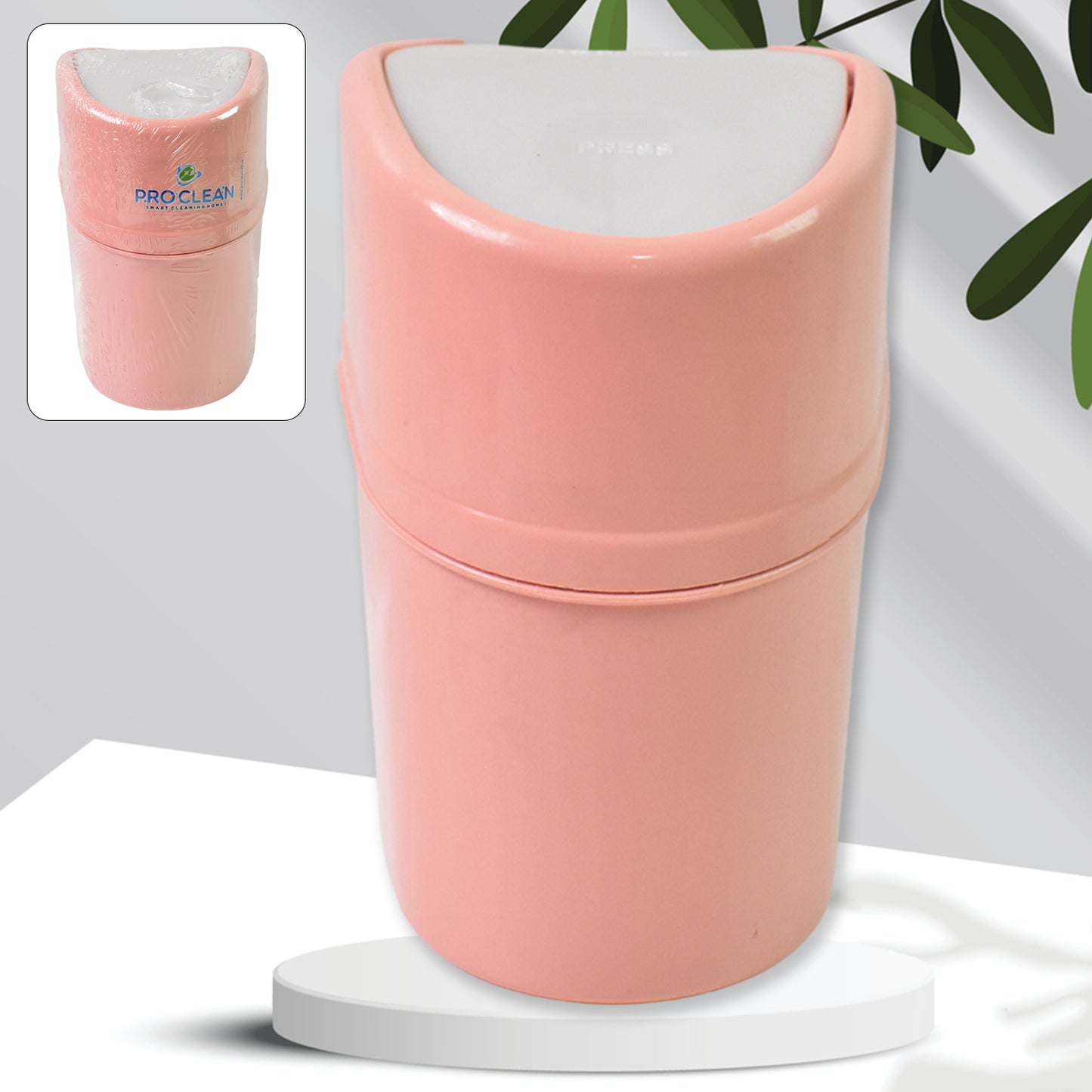 Mini Trash Can Dustbin Plastic Garbage Can With Lid (1 Pc) - Zidbik