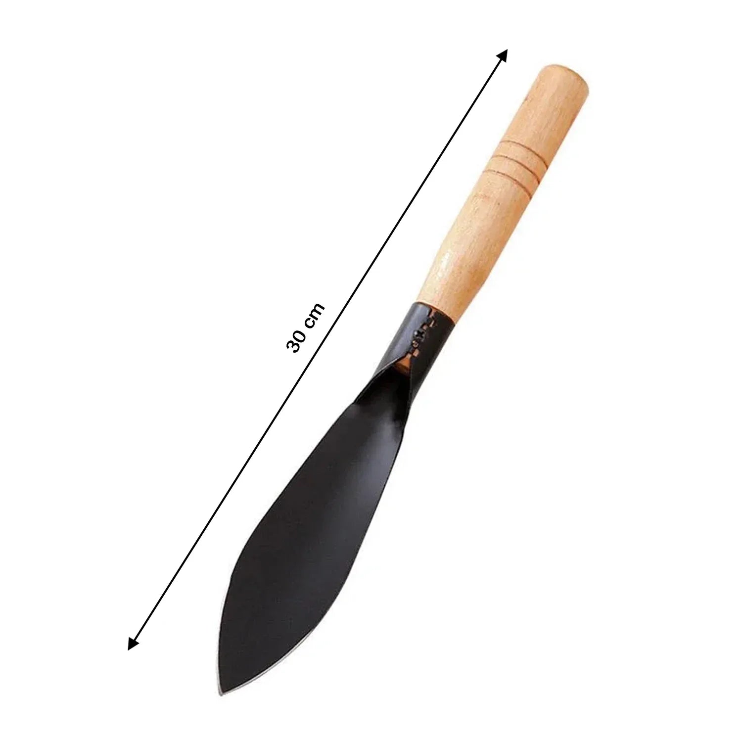 Heavy Duty Gardening Trowel With Wooden Handle (1 Pc) - Zidbik