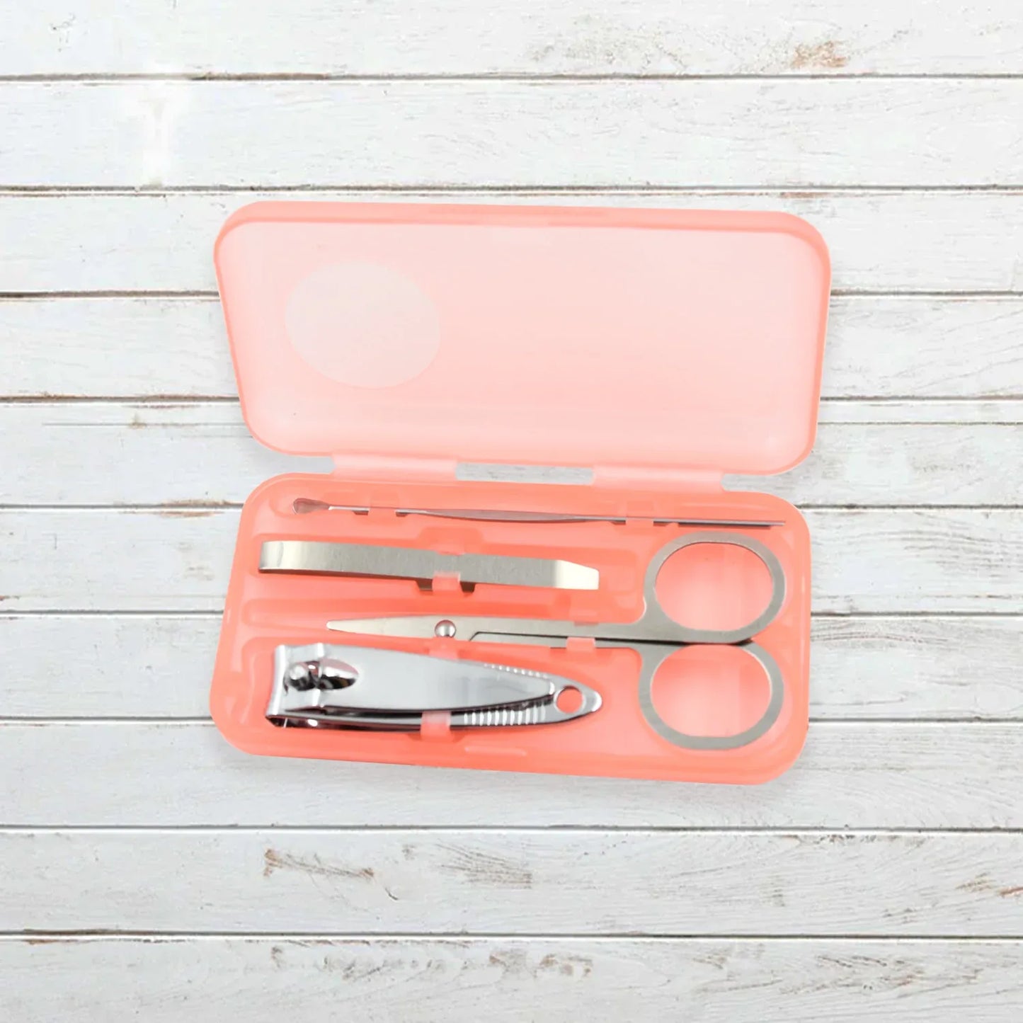 9146 Mini Nail Clipper Set Beauty Nail Tool Set Multifunctional Beauty Set With Plastic Storage Case (4 Pc Set) - Zidbik