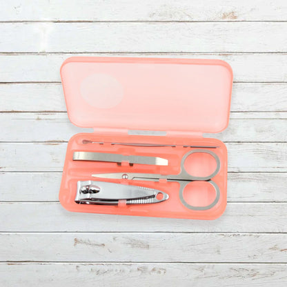9146 Mini Nail Clipper Set Beauty Nail Tool Set Multifunctional Beauty Set With Plastic Storage Case (4 Pc Set) - Zidbik