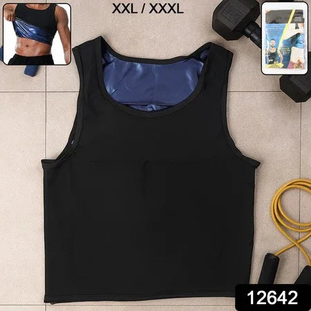 Mens Slim Fit Sweat Shaper Tank Top (Xxlxxxl 1 Pc) - Zidbik