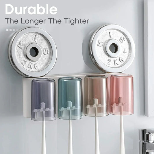 Wall Mounted Toothbrush Holder Set (1 Set) - Zidbik