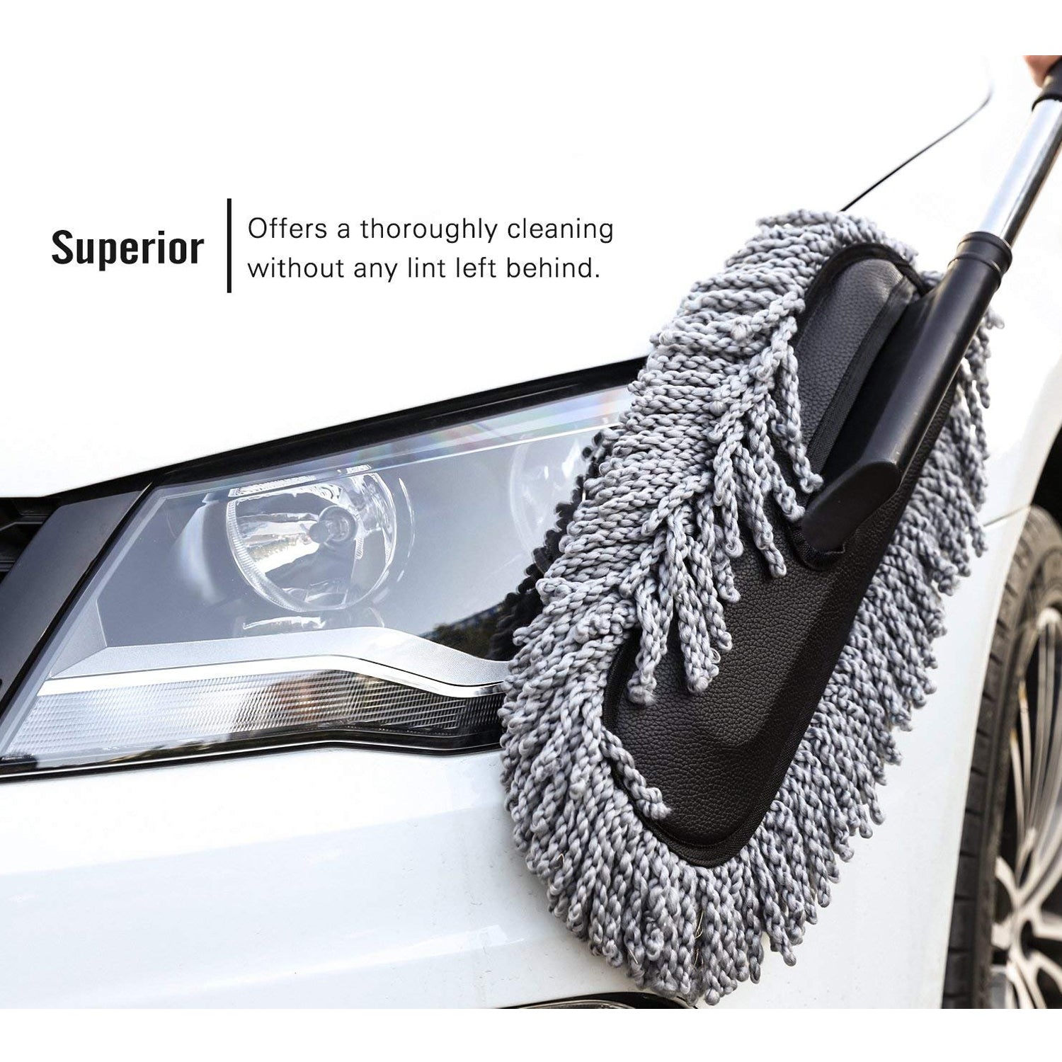 4749 Car Duster Long Retractablesoftnon-sliphandle Multipurpose Microfiber Wash Brush Vehicle Interior And Exterior Cleaning Kit With For Car Boats Or Home - Zidbik