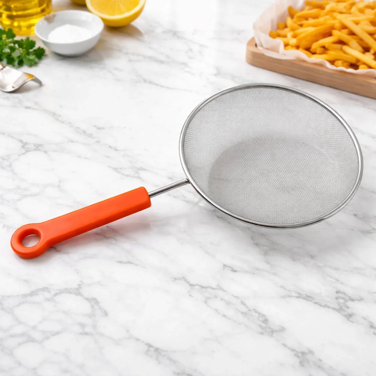 B-grade Medium Size Fine Mesh Kitchen Strainer (1 Pc) - Zidbik