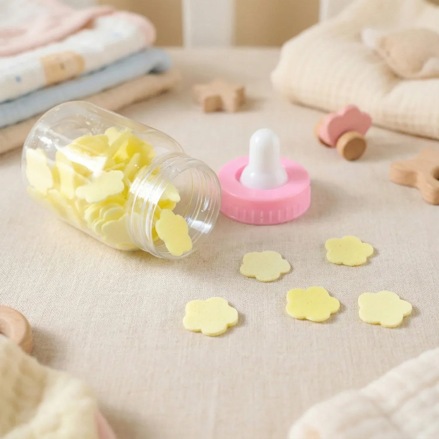 Portable Baby Bottle Shape Hand Wash Soap Paper Sheets Set (1 Set) - Zidbik