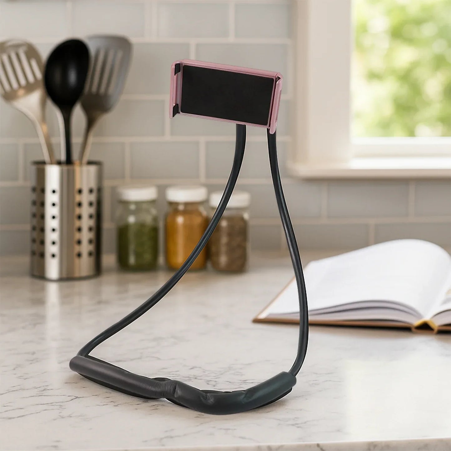 Neck Phone Holder Desktop Lazy Stand - (1 Pc) - Zidbik