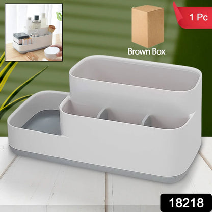 Plastic Multipurpose 5 Compartment Bathroom Desk Organizer Holder (1 Pc) - Zidbik