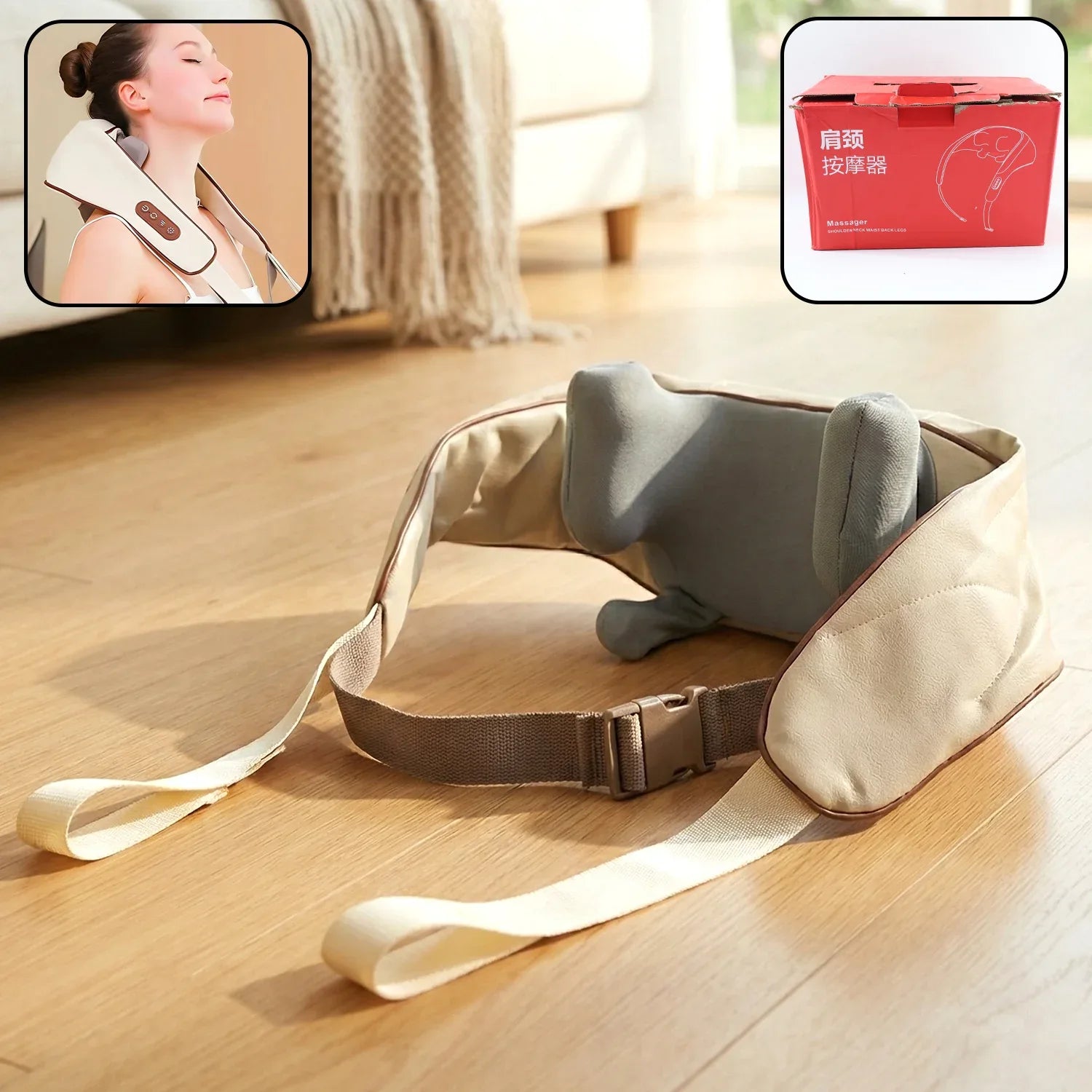 Adjustable Neck Shoulder Massager Medium Belt (1 Pc) - Zidbik