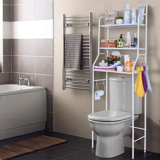 8803 Multi-layer The Toilet Storage Rack Metal Bathroom Shelf Space Saving Organizer For Laundry Room Wash Basin Floor Stand - Zidbik