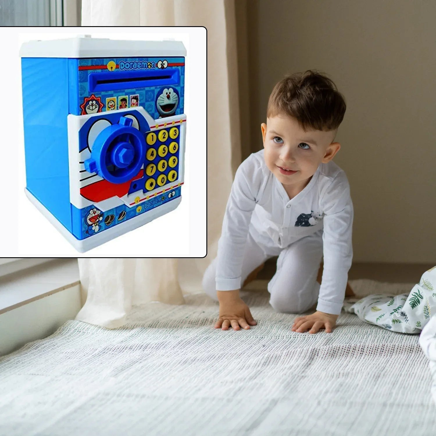 4508 Money Safe Atm Kids Piggy Savings Bank With Electronic Lock Piggy Bank Atm With Password Cartoon Piggy Bank For Kids - Zidbik