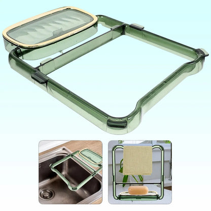 2-in-1 Self-adhesive Towel Hanger Soap Holder Stand (1 Pc) - Zidbik