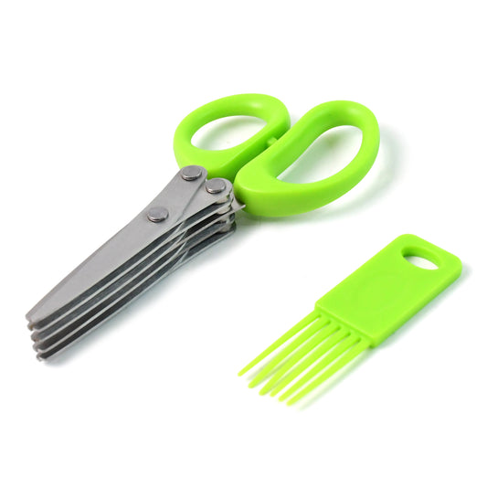 Premium 5-blade Multipurpose Kitchen Scissors With Cleaning Comb - Zidbik