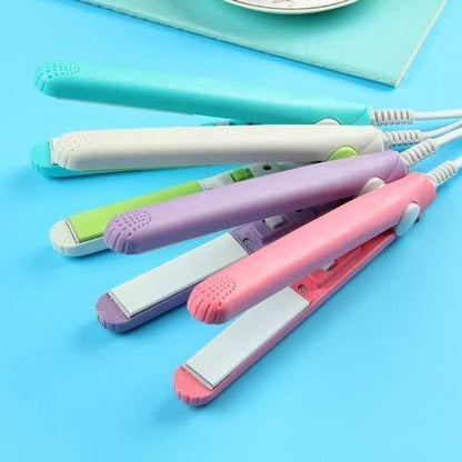1215 Mini Portable Electronic Hair Straightener And Curler - Zidbik