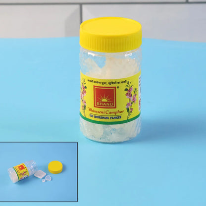 Premium Bhimseni Camphor Iso Borneol Flakes (20gm 1 Pc) - Zidbik