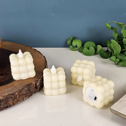Led Flameless Cube Decorative Candles (24 Pc) - Zidbik