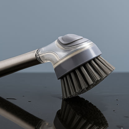 5939 Cleaning Brushes Set Scrub Brush Bathroom Brush Long Handle Liquid Dispenser Pot Washing Brush - Zidbik