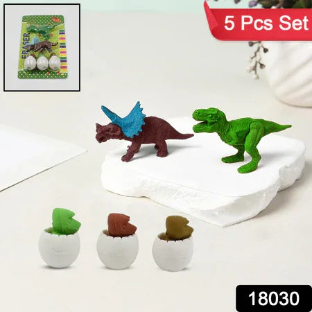 18030 Dinosaur Shaped Erasers Egg Shape Eraser For Kids Dinosaur Erasers Puzzle 3d Eraser Mini Eraser Dinosaur Toys Desk Pets For Students Classroom Prizes Class Rewards Party Favors (5 Pcs Set) - Zidbik