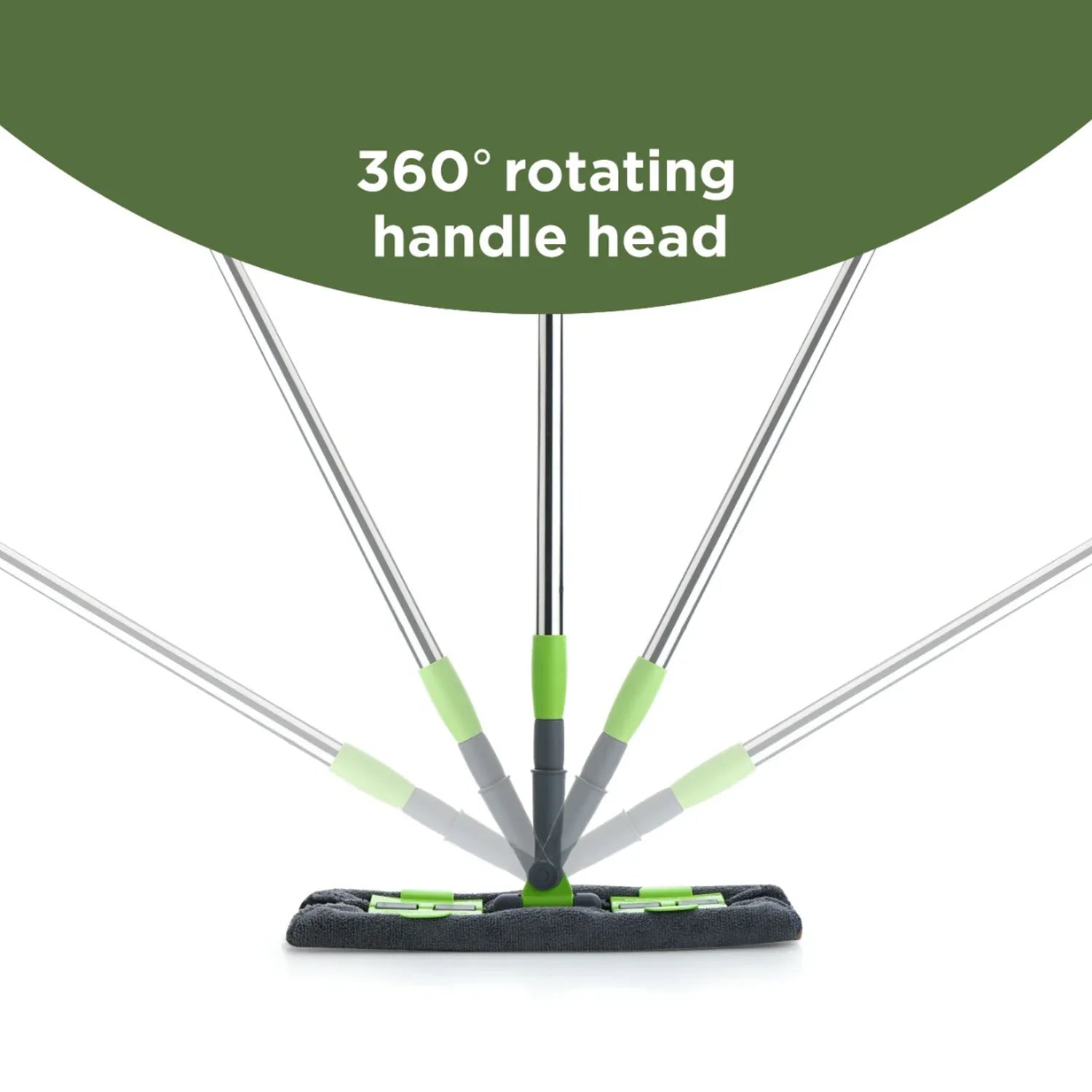 8710 Multipurpose Wet And Dry Cleaning Microfiber Flat Mop Floor Cleaning Mop With 360 Degree Rotating Head And Telescopic Handle Steel Rod Long Handle Dry Mops Standard (1 Piece Multi-colour) - Zidbik